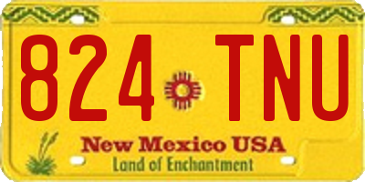 NM license plate 824TNU
