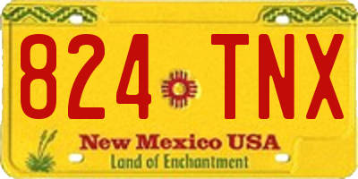 NM license plate 824TNX