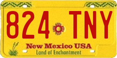 NM license plate 824TNY