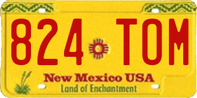 NM license plate 824TOM