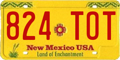 NM license plate 824TOT