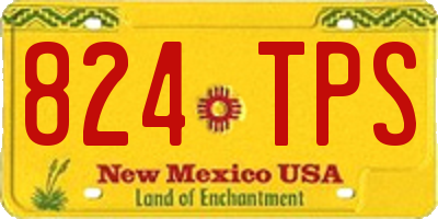 NM license plate 824TPS