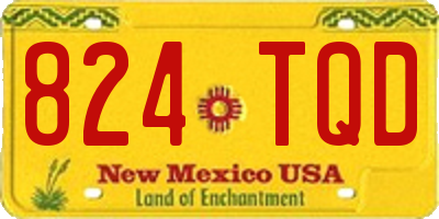 NM license plate 824TQD