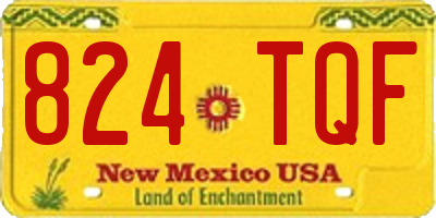 NM license plate 824TQF