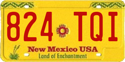 NM license plate 824TQI