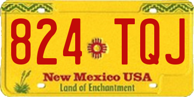 NM license plate 824TQJ