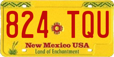 NM license plate 824TQU