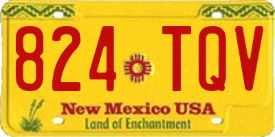 NM license plate 824TQV