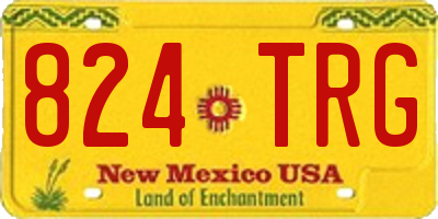 NM license plate 824TRG