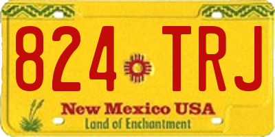 NM license plate 824TRJ