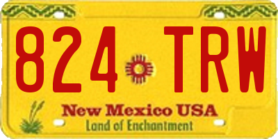 NM license plate 824TRW