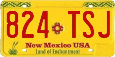 NM license plate 824TSJ
