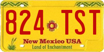 NM license plate 824TST