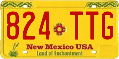 NM license plate 824TTG