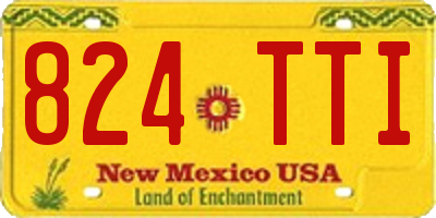 NM license plate 824TTI