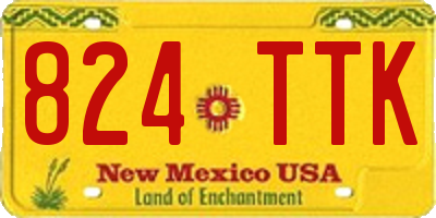 NM license plate 824TTK