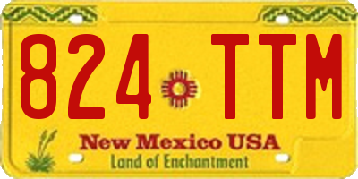 NM license plate 824TTM