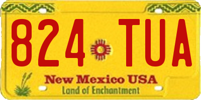 NM license plate 824TUA