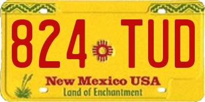 NM license plate 824TUD