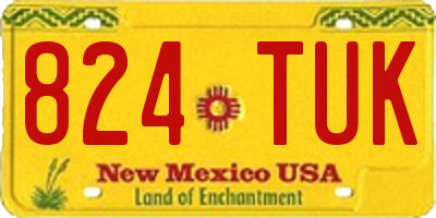 NM license plate 824TUK
