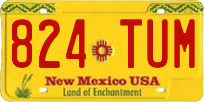 NM license plate 824TUM