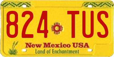 NM license plate 824TUS