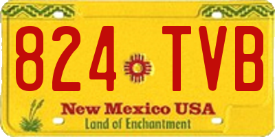 NM license plate 824TVB