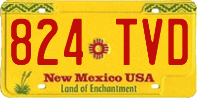 NM license plate 824TVD