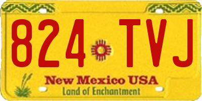 NM license plate 824TVJ