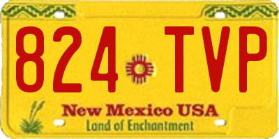 NM license plate 824TVP