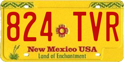 NM license plate 824TVR