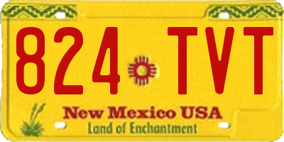 NM license plate 824TVT
