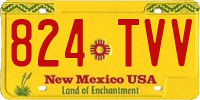 NM license plate 824TVV