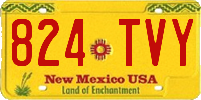 NM license plate 824TVY