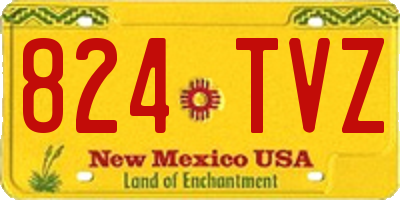NM license plate 824TVZ