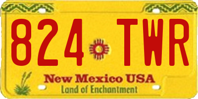NM license plate 824TWR