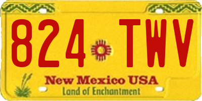NM license plate 824TWV