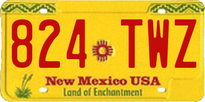 NM license plate 824TWZ