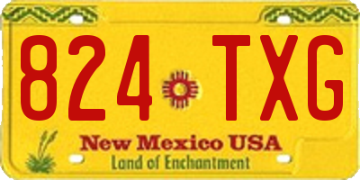 NM license plate 824TXG