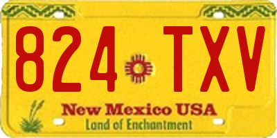 NM license plate 824TXV