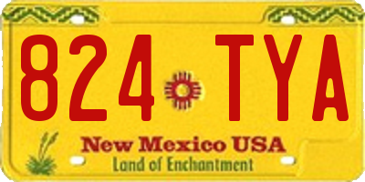 NM license plate 824TYA