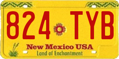 NM license plate 824TYB