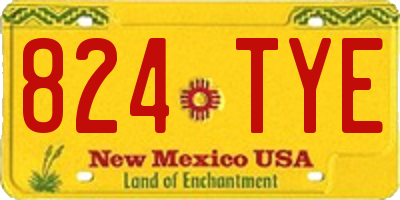 NM license plate 824TYE