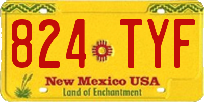 NM license plate 824TYF
