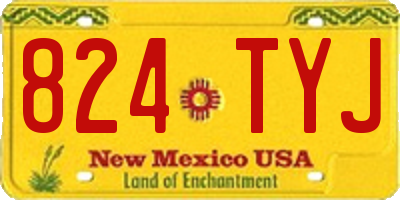 NM license plate 824TYJ