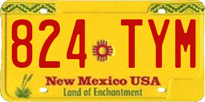 NM license plate 824TYM
