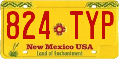 NM license plate 824TYP
