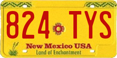 NM license plate 824TYS