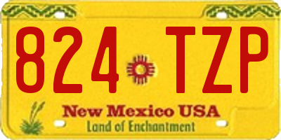 NM license plate 824TZP