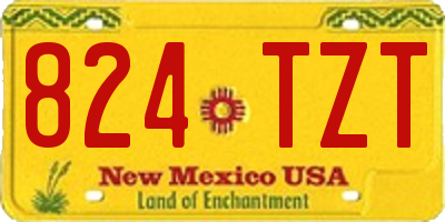 NM license plate 824TZT